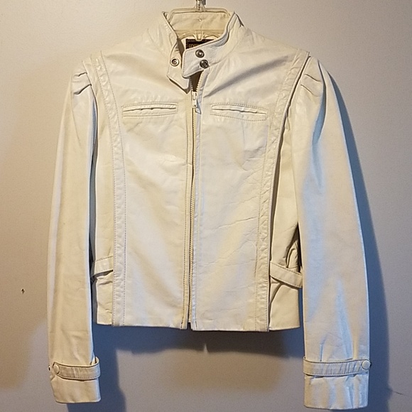 Jackets & Blazers - SOLD! Ivory Leather Jacket